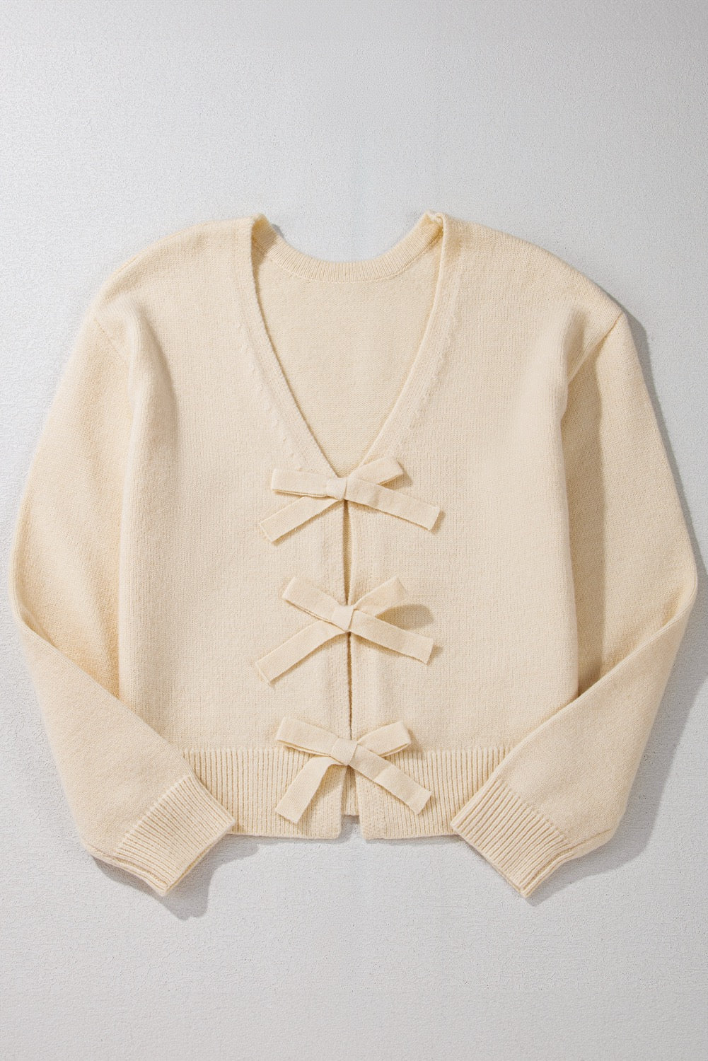 Cream Cloud Bow Sweater