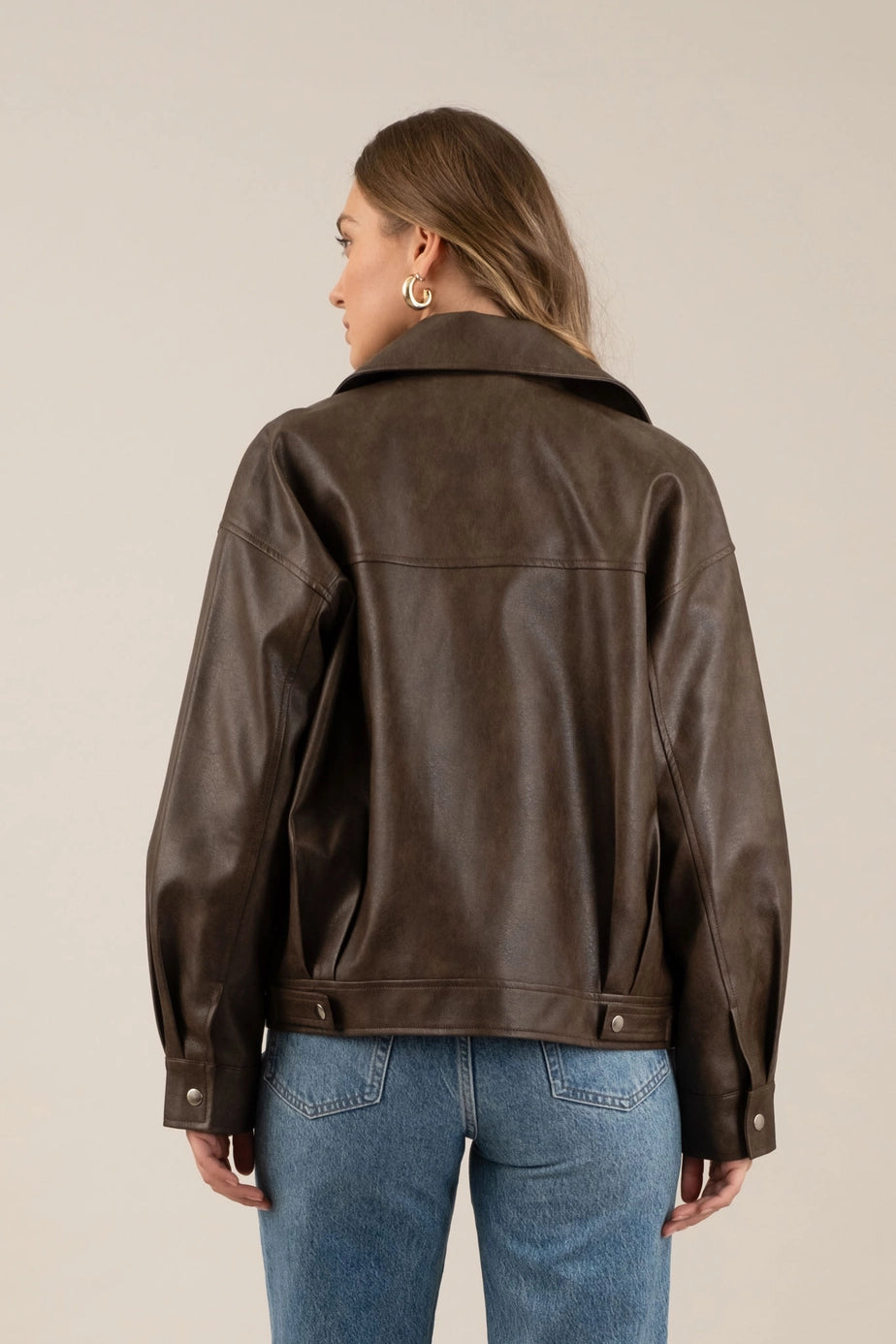 Vintage Espresso Bomber Jacket