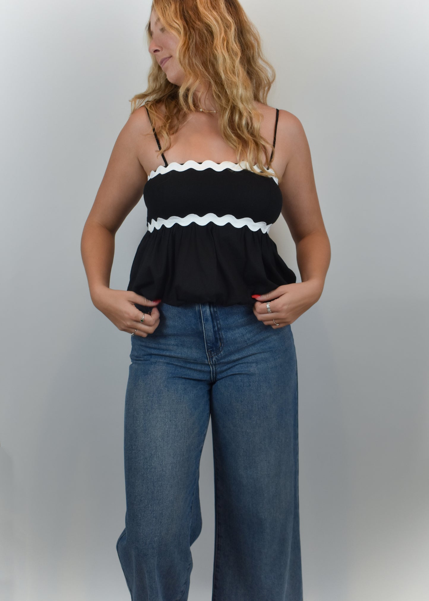 Ellie Bubble Hem Tube Top