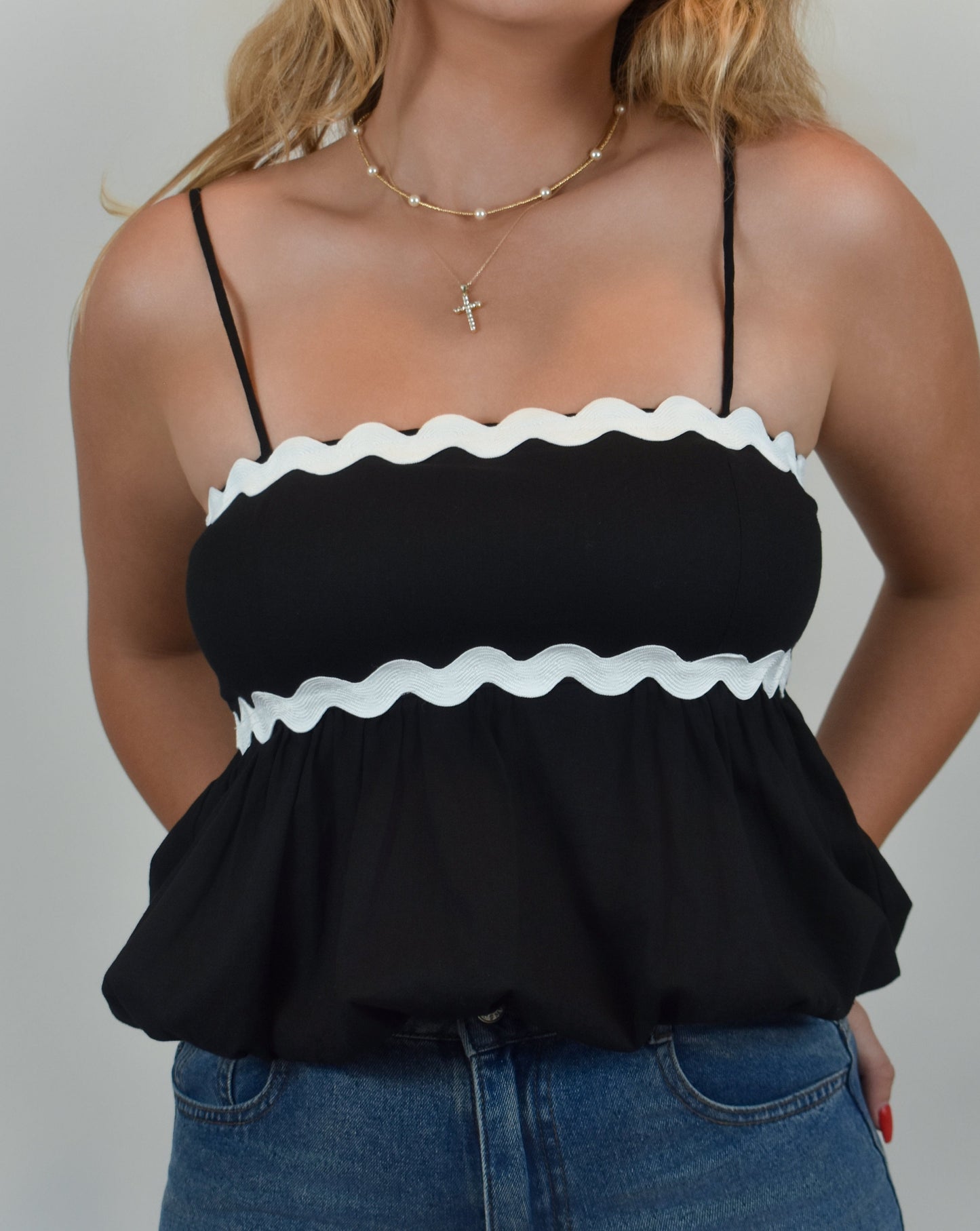 Ellie Bubble Hem Tube Top